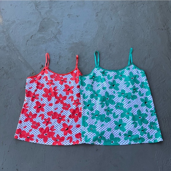 Lane Bryant Tank Top Bundle - Size XL 14/16 - Stretch Floral Polka Dot - Picture 1 of 6